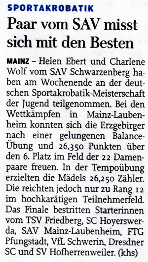 Freie Presse vom 3. Juni 2013