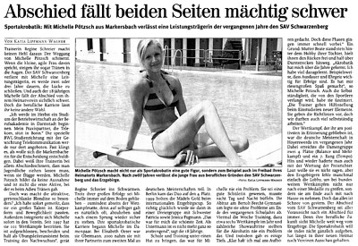 Freie Presse vom 5. Augus 2009 Freie Presse vom 5. Augus 2009