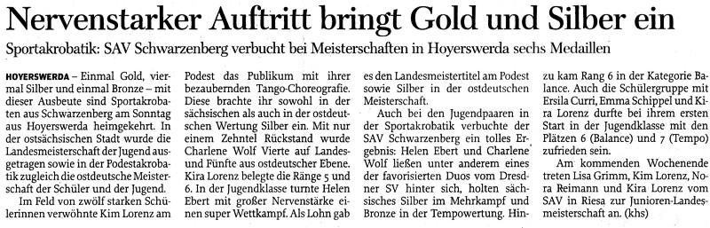 Freie Presse vom 16. April 2013 Freie Presse vom 16. April 2013