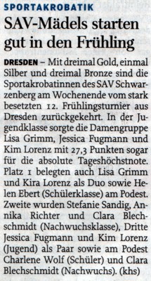 Freie Presse vom 15.03.2011 Freie Presse vom 15.03.2011